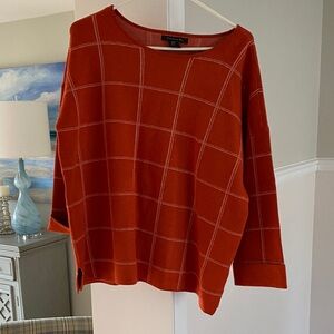 Tahari Rust Knit Sweater